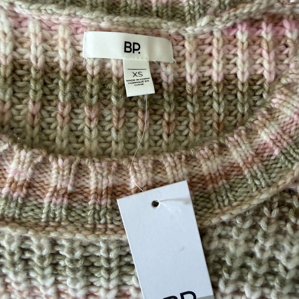 BP Multicolor Striped Crew Neck Sweater New With Tags - Picture 3 of 14